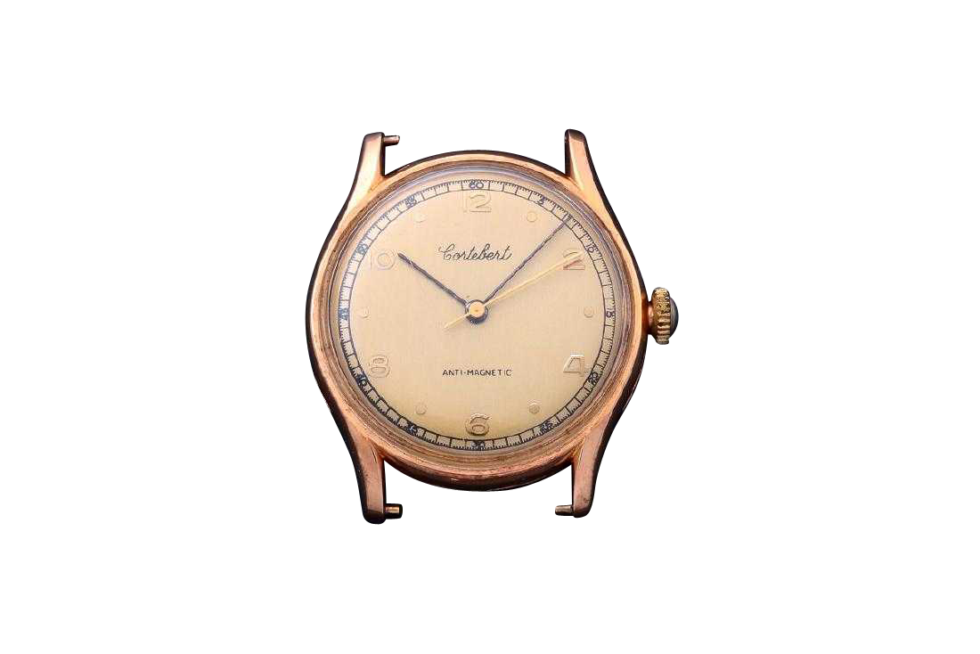 Vintage Gents 18K Yellow Gold Cortebert Wristwatch