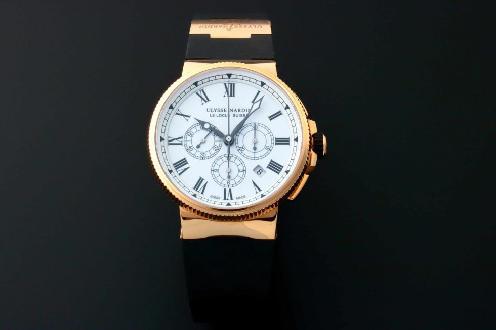 Ulysee Nardin Marine Chronograph Rose Gold Watch 1506-150LE-3 - Baer & Bosch Auctioneers